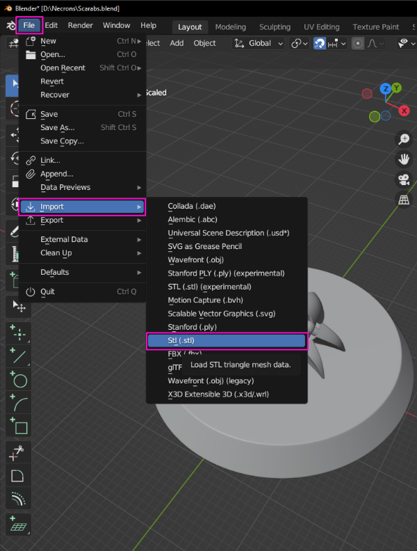 import-stl-files-in-blender
