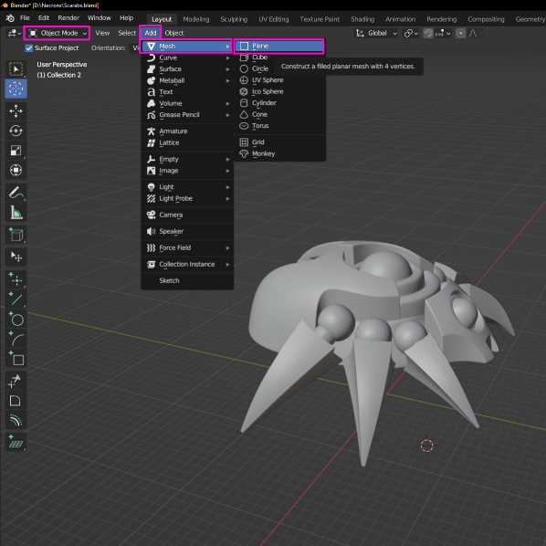 add-plane-in-blender
